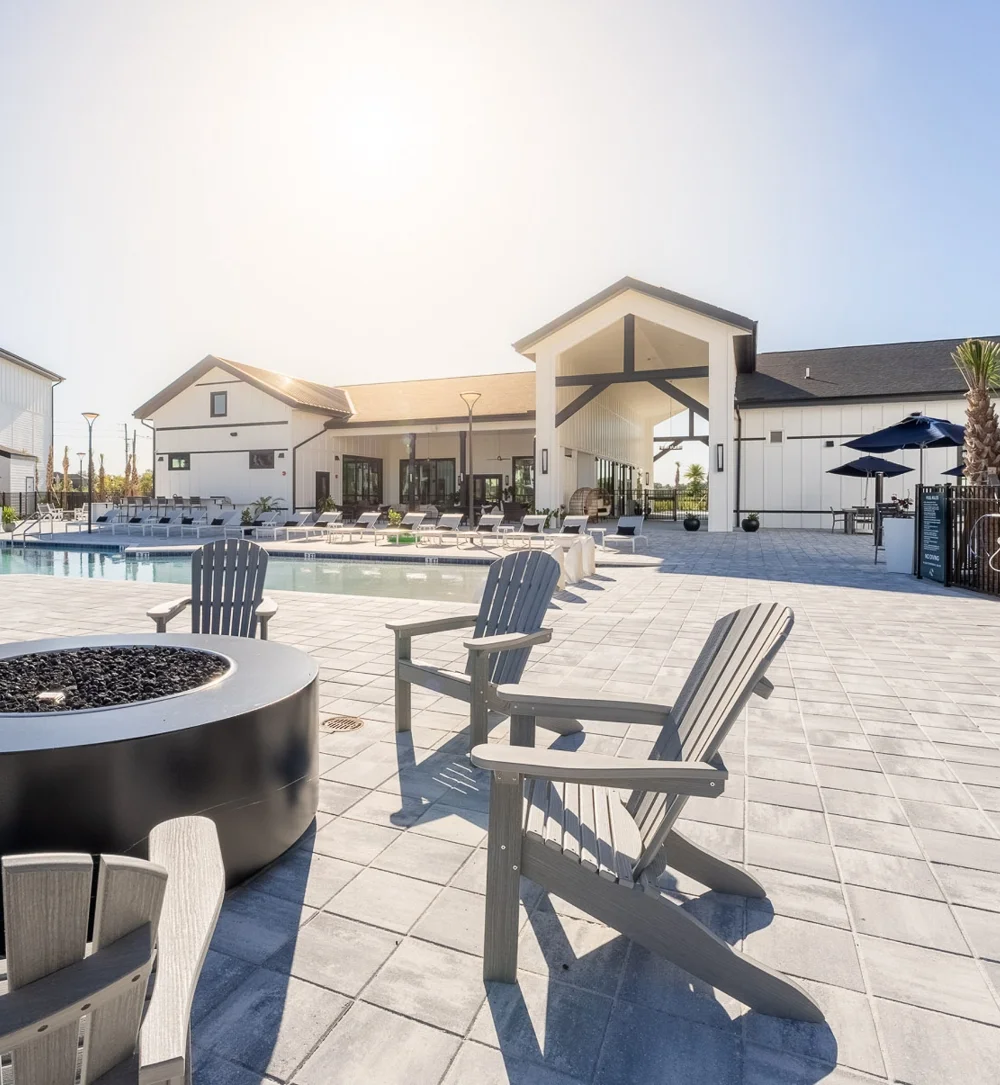 senior housing and outdoor patio