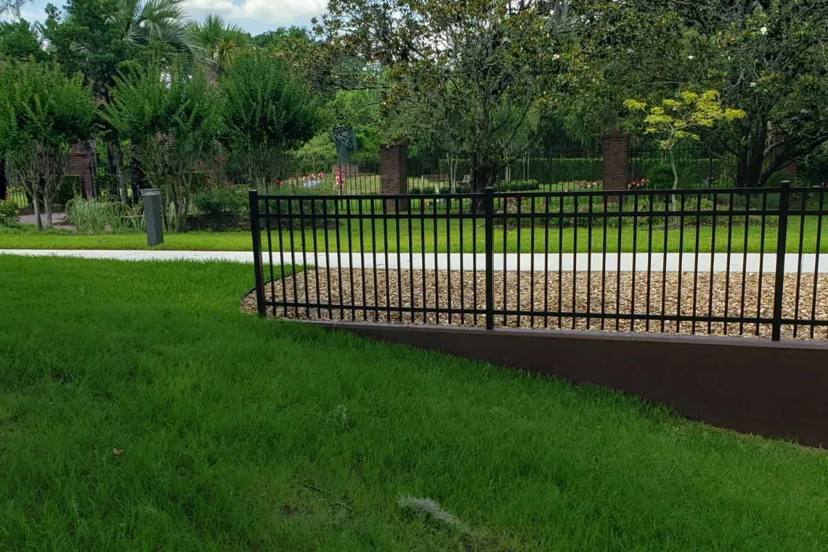 sidewalk and railing