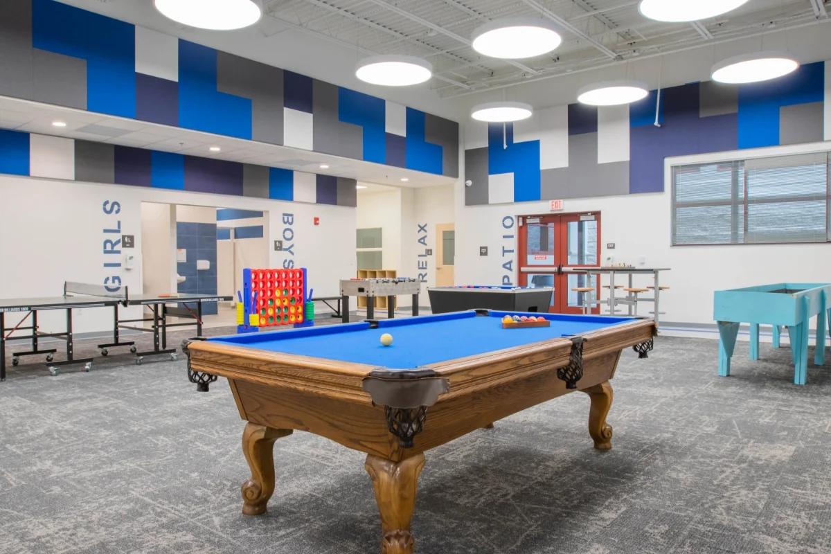 game room pool table