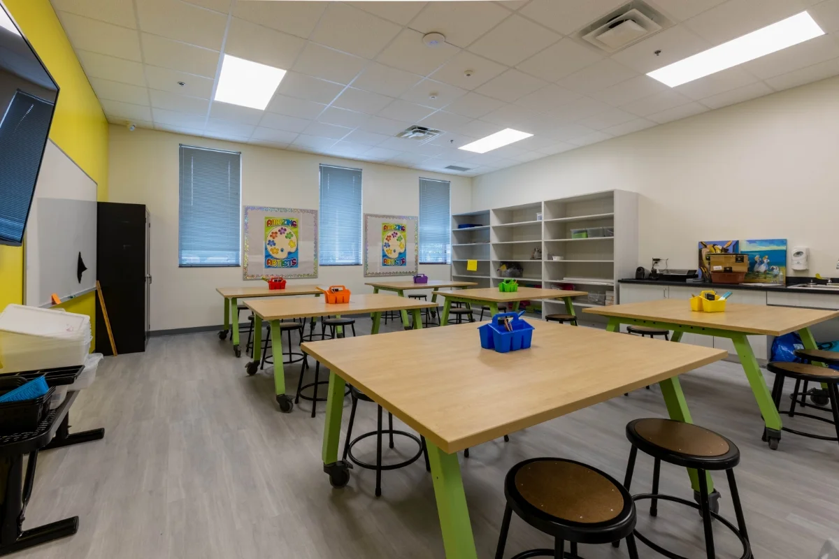 interior of classroom