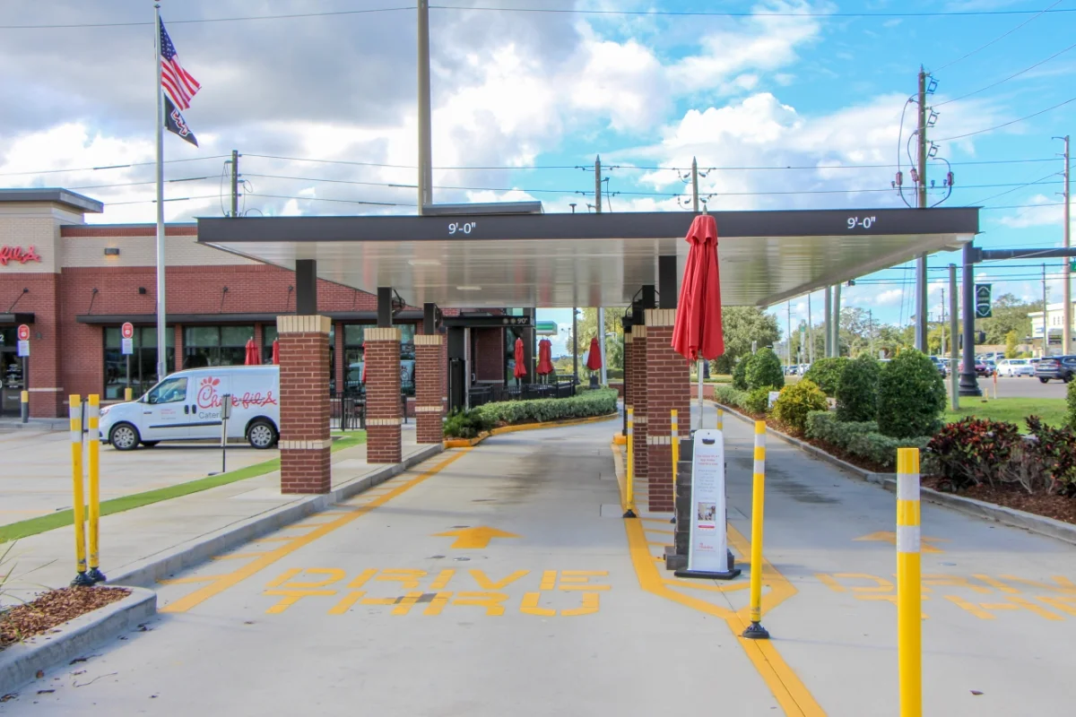Chick-fil-A restaurant drive thru