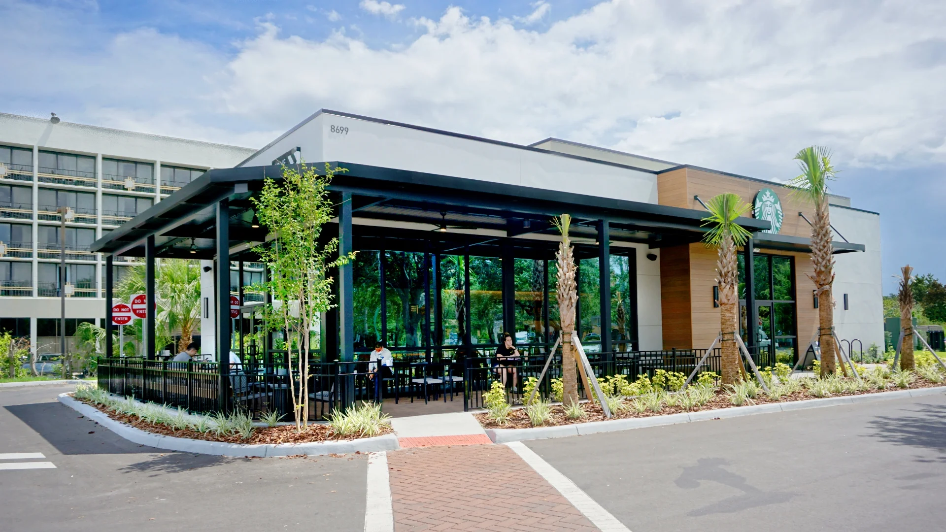 Starbucks restaurant exterior street view