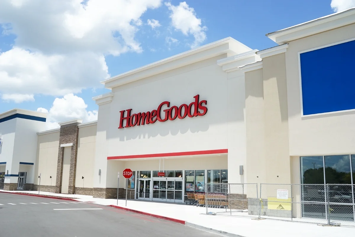 angled view of Home Goods storefront