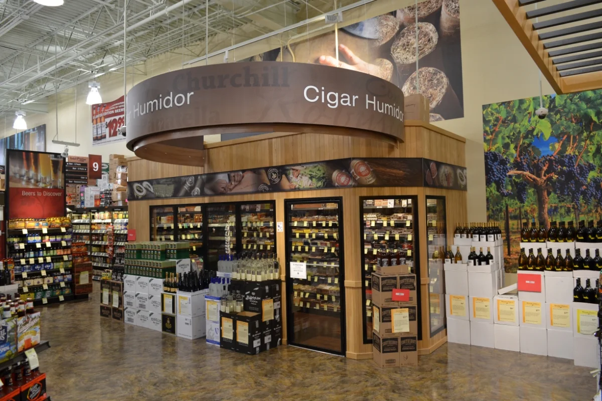 Total Wine interior displays