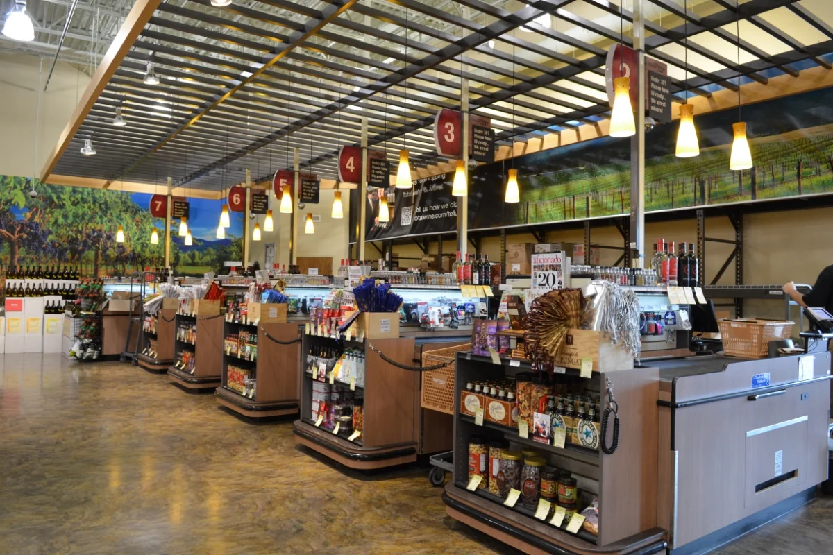 Total Wine interior aisles