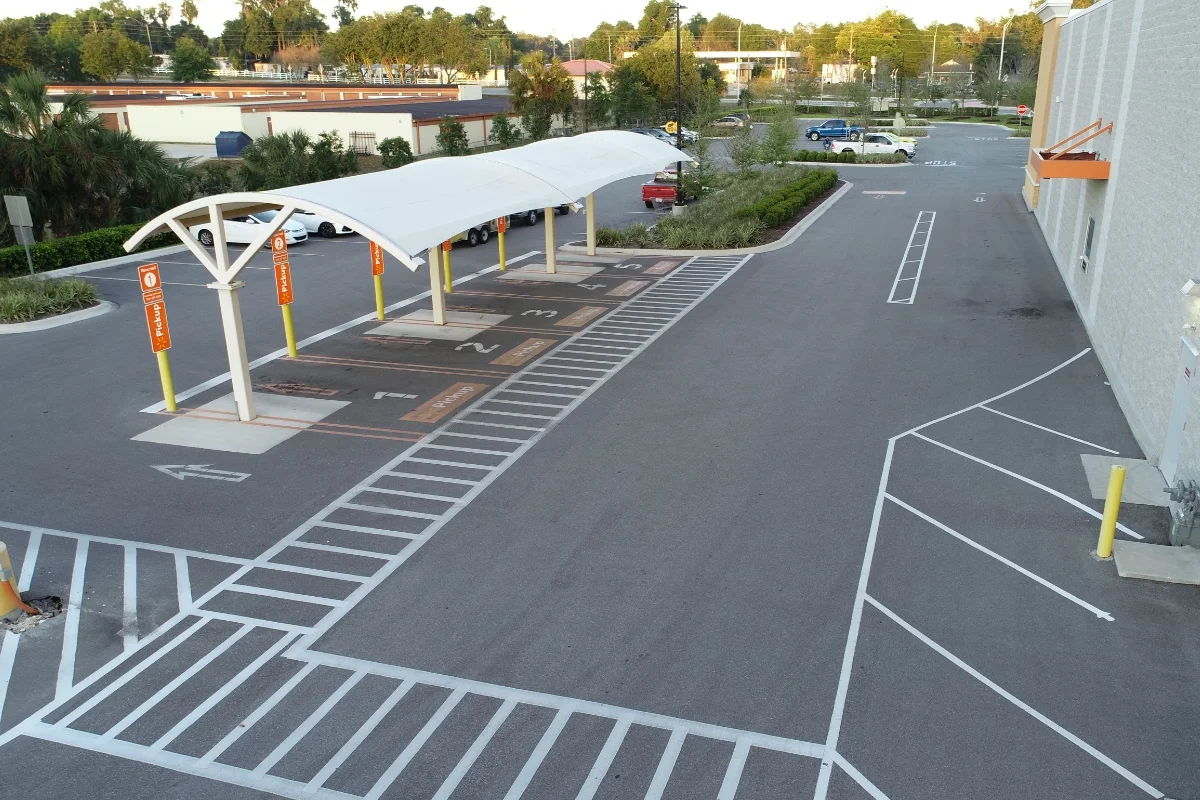 Walmart neighborhood market parking lot