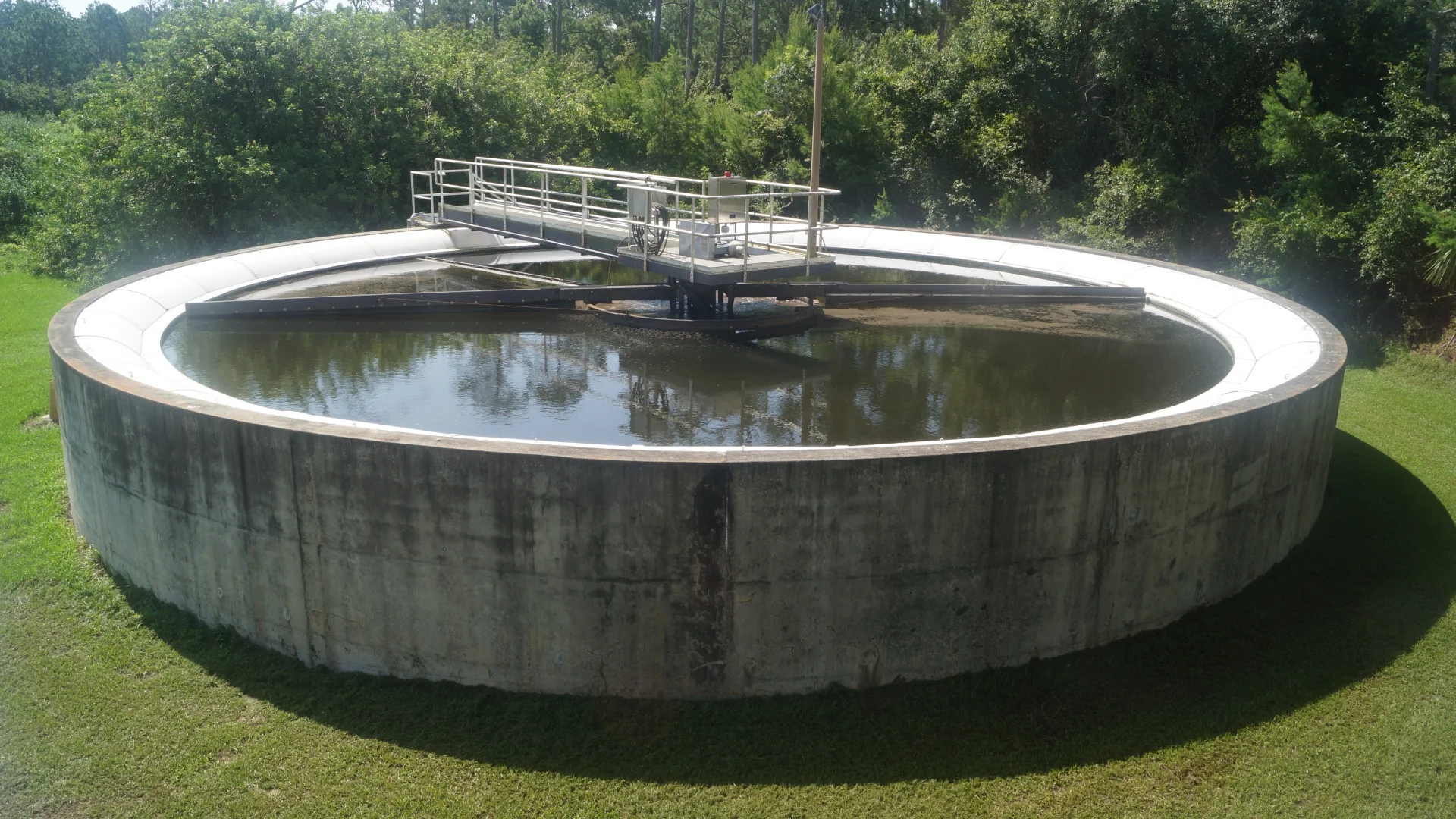 circular water treatment basin