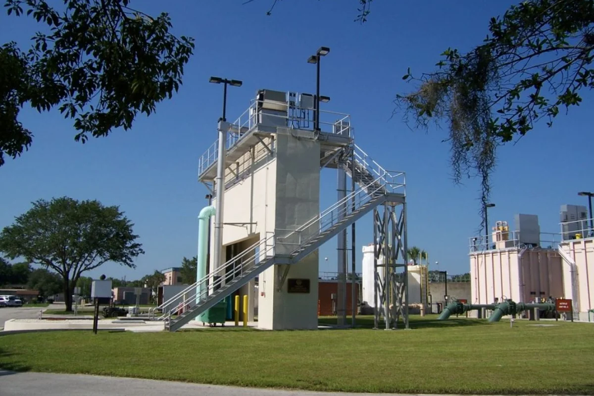 water treatment facility tower