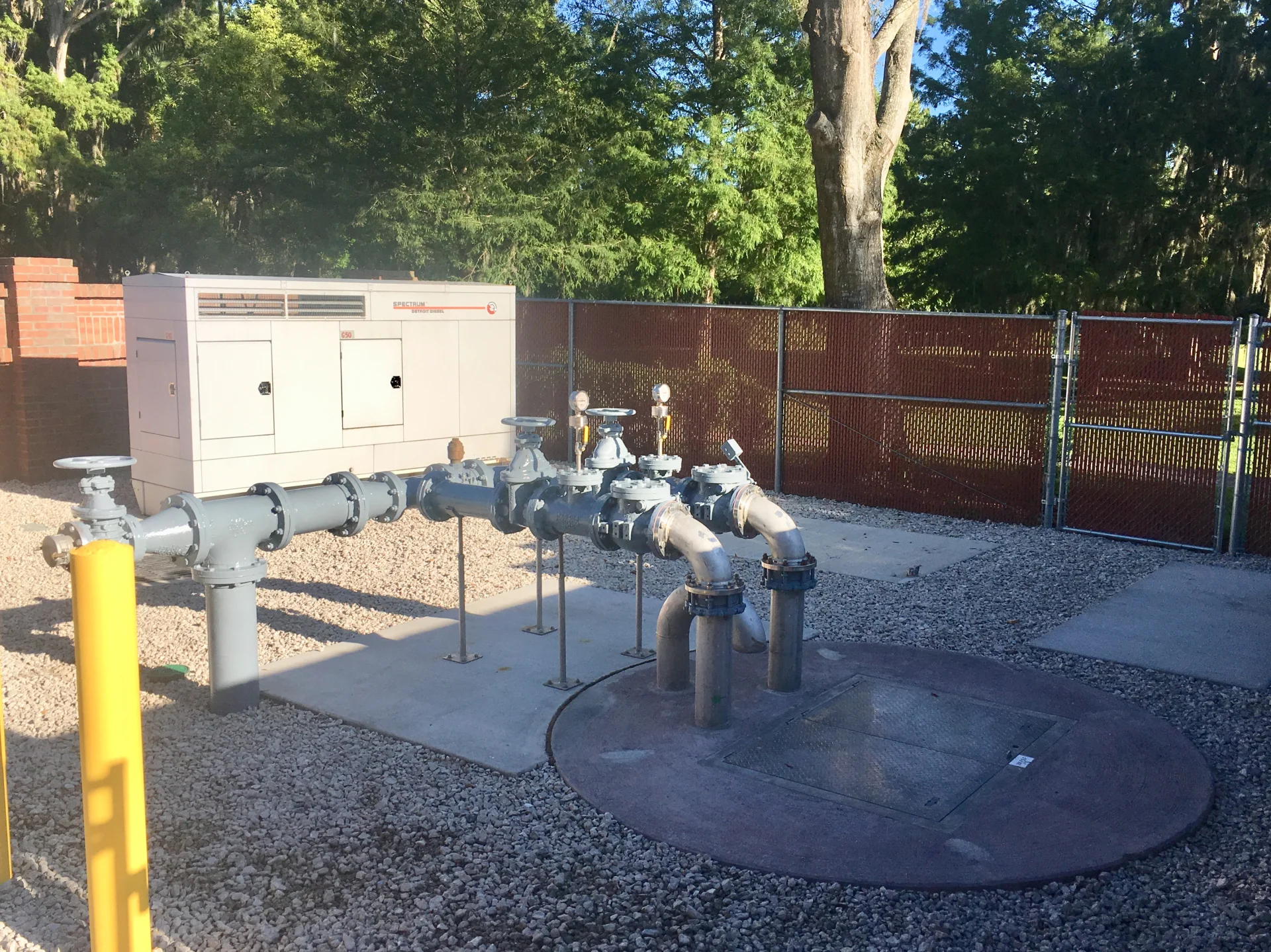 grey exterior water pipes