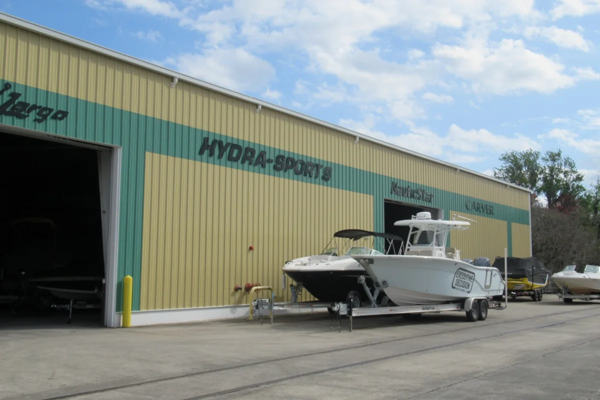 Seminole Co Port Authority Warehouse exterior and boat