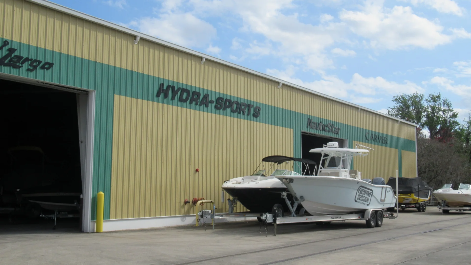 Seminole Co Port Authority Warehouse exterior and boat