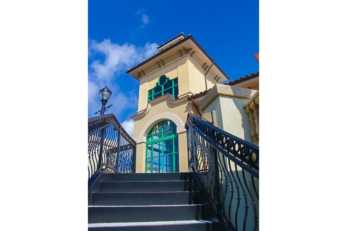 building exterior and stairs