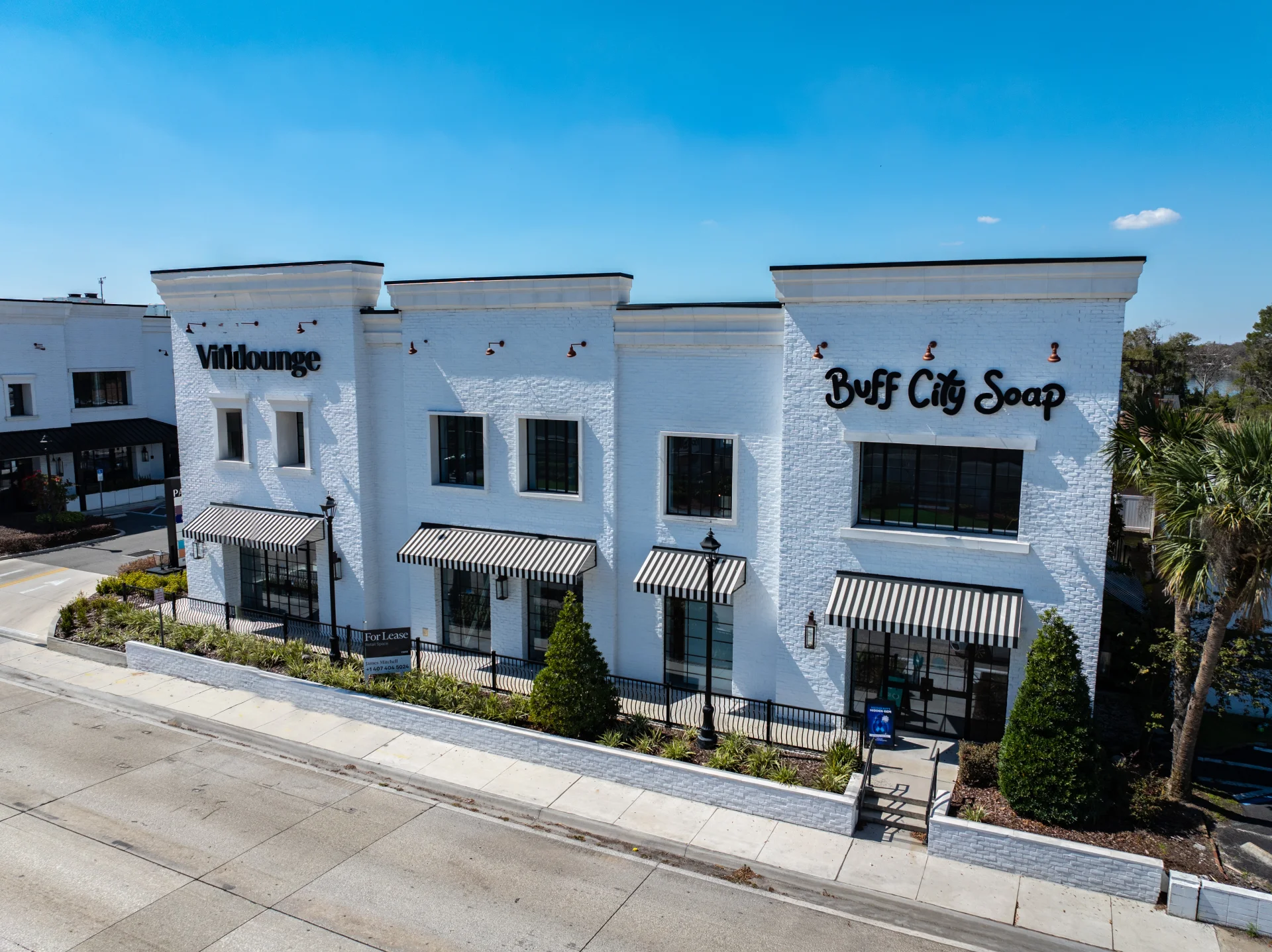 building exteriors and roadway