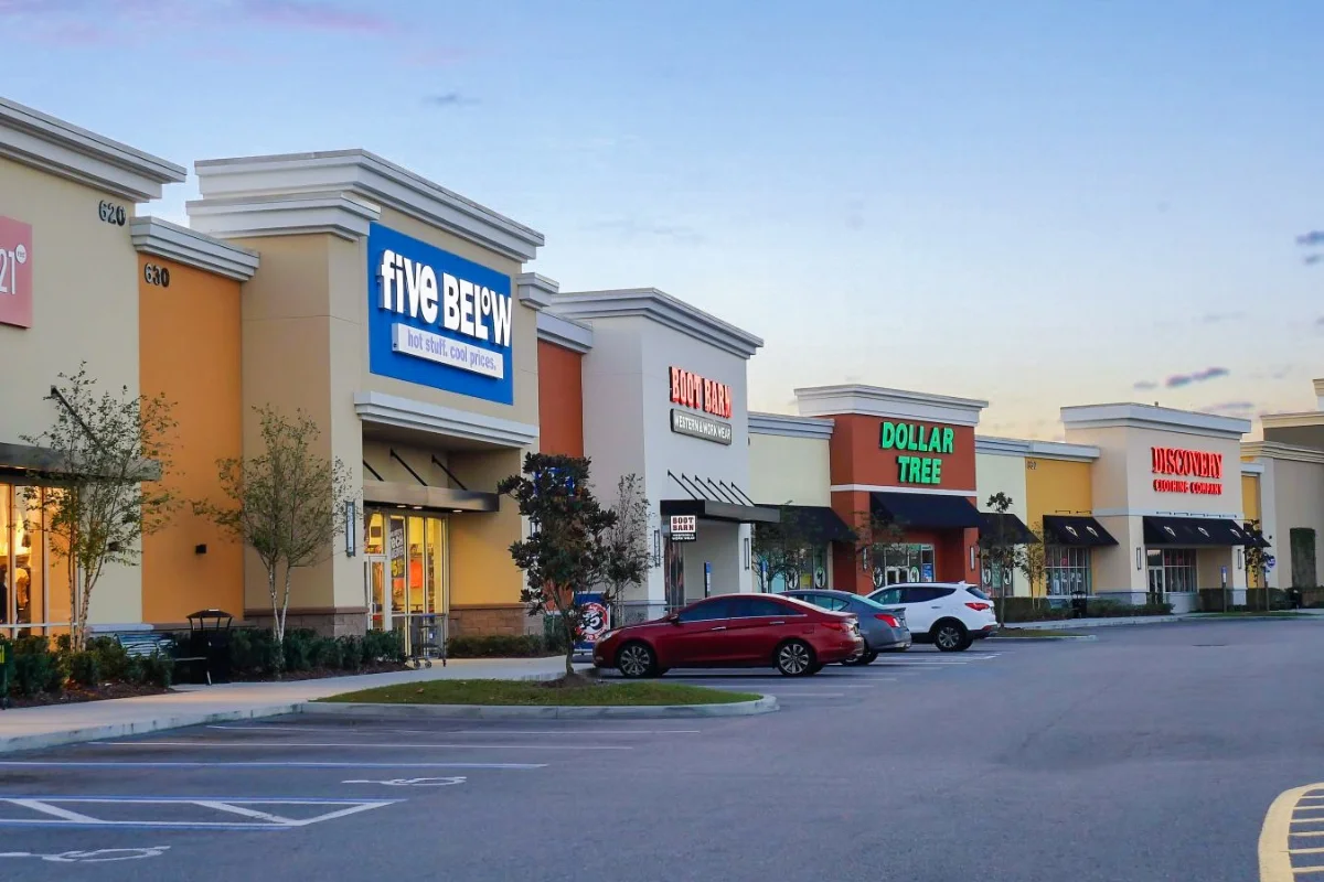 strip mall buildings exterior
