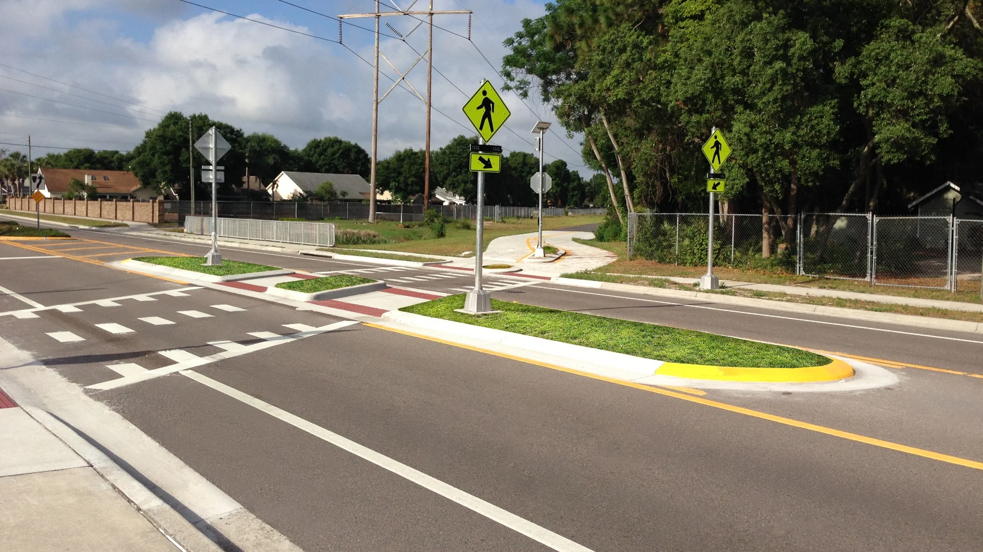 trail crossing roadway