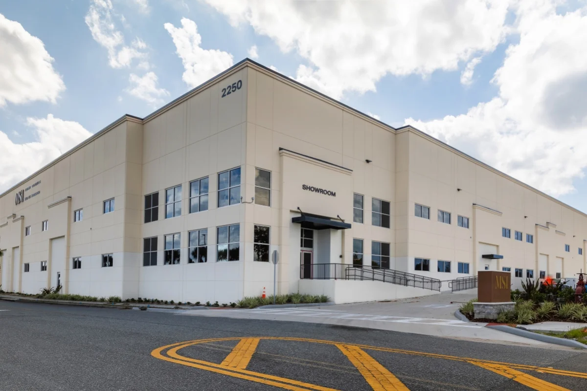 MSI warehouse building front exterior