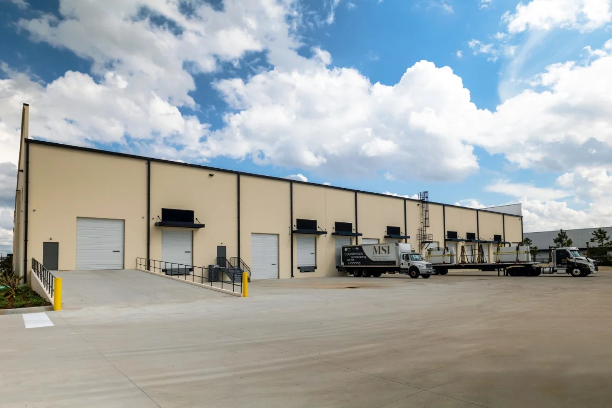 MSI warehouse building exterior truck bays