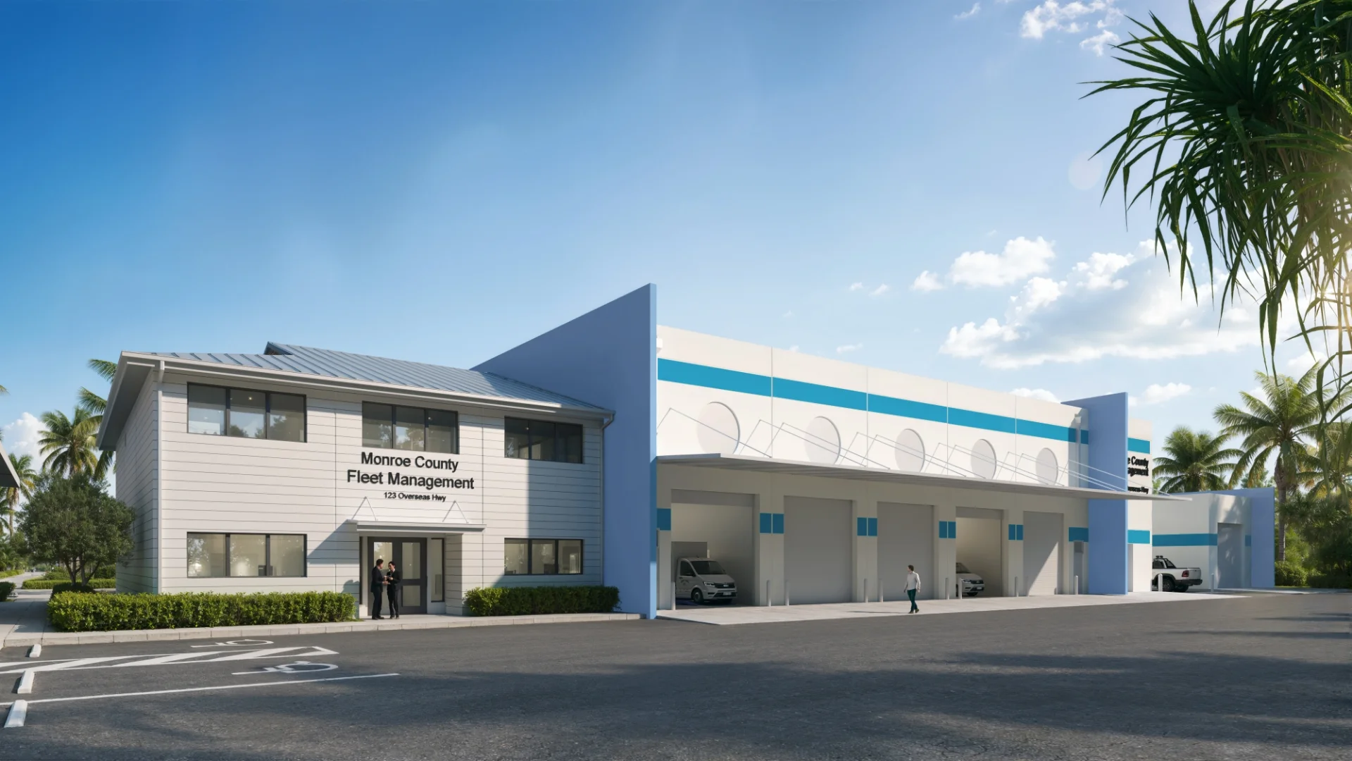 Monroe County Rockland Key Fleet Management Facility building front exterior render