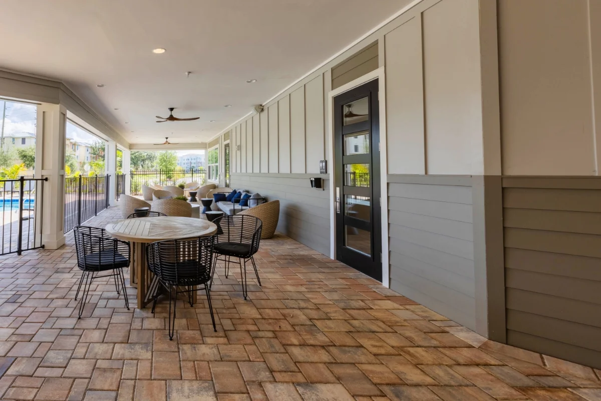 Solamar at Wildwood outdoor patio area