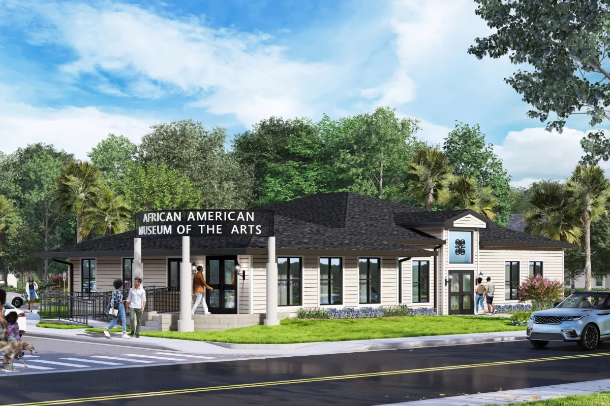 African American Museum 3D model render of building exterior