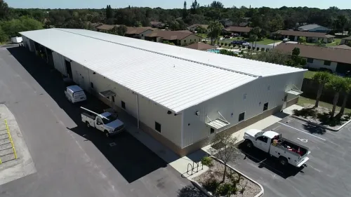 warehouse building aerial view