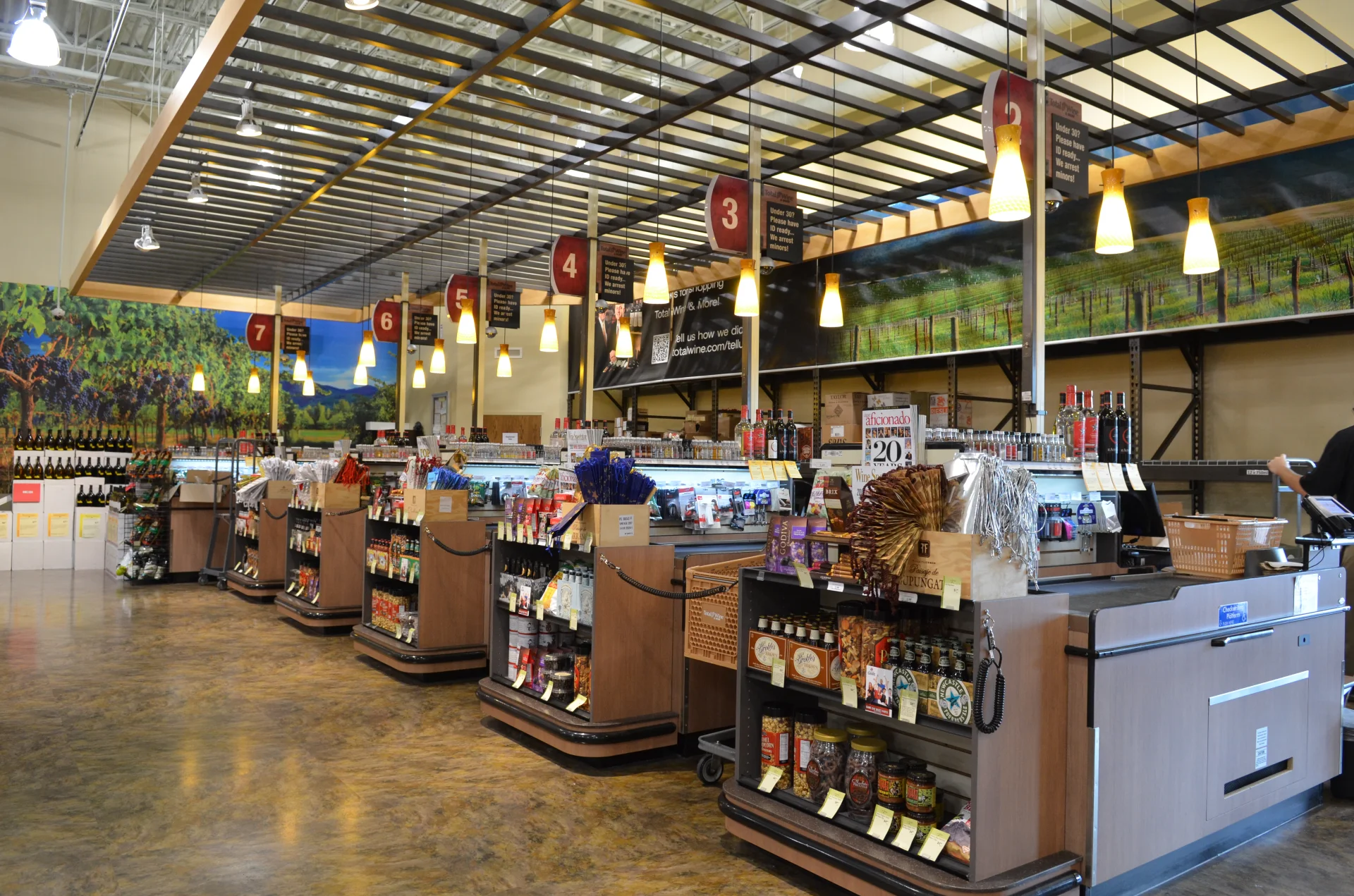 Total Wine interior aisles
