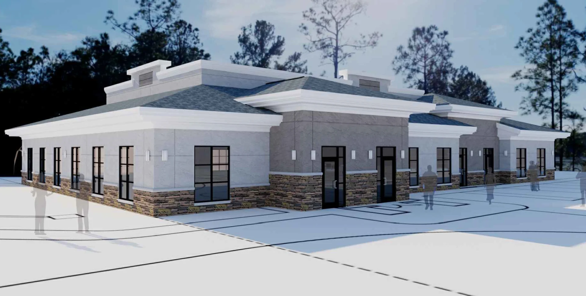 building back corner exterior model