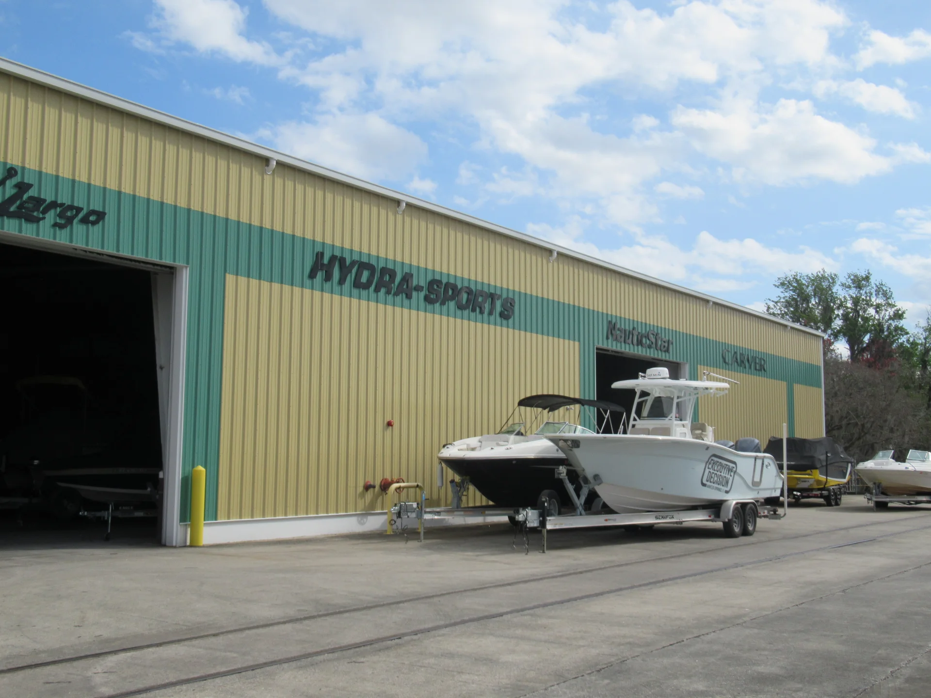 Seminole Co Port Authority Warehouse exterior and boat