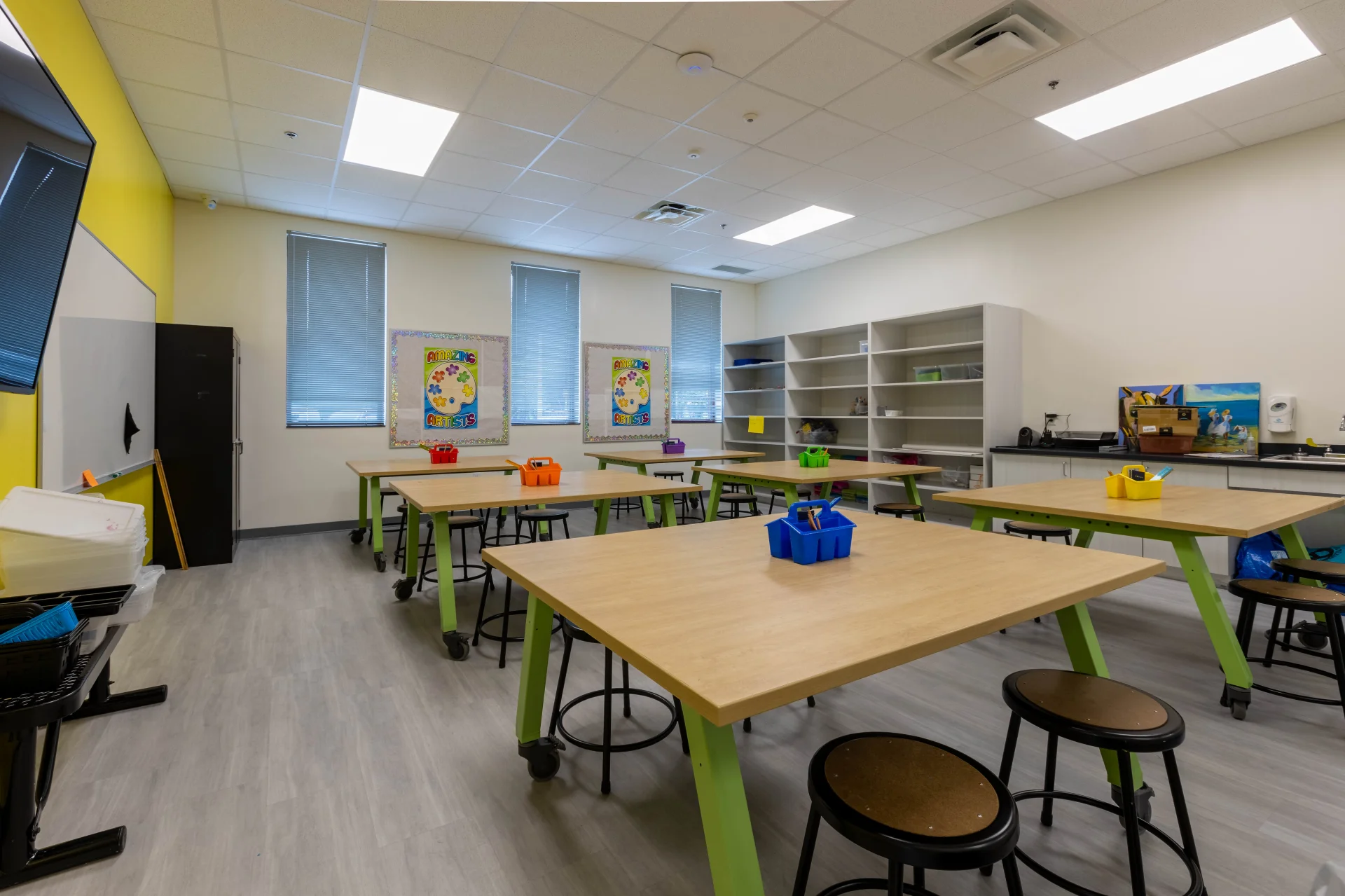 interior of classroom